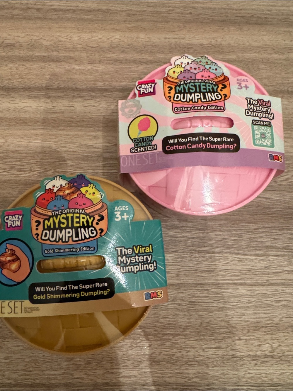 Mystery Dumping Cotton Candy & Gold Shimmering Edition. Set of 2. NEW